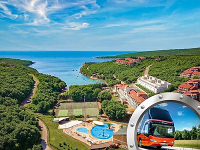 Zkrácená dovolená na Istrii v hotelu Duga Uvala s bazénem a dopravou v ceně